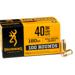 100 Rounds of .40 S&W Ammo by Browning - 180gr FMJ