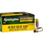 20 Rounds of .40 S&W Ammo by Remington Golden Saber Defense - 180gr BJHP