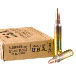 20 Rounds of 5.56x45 Ammo by Winchester USA - 55gr FMJ M193