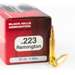 50 Rounds of .223 Ammo by Black Hills Ammunition - 50gr V-Max