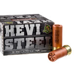 25 Rounds of 12ga Ammo by Hevi-Steel - 1-1/8 ounce #3 steel shot