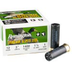 25 Rounds of 12ga Ammo by Remington Sportsman Hi-Speed Steel - 1 1/4 ounce #1 steel shot