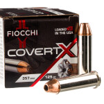 20 Rounds of .357 Mag Ammo by Fiocchi CovertX - 125gr JHP