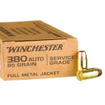 500 Rounds of .380 ACP Ammo by Winchester Service Grade - 95gr FMJ