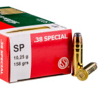1000 Rounds of .38 Spl Ammo by Sellier & Bellot - 158gr SJSP