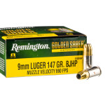 20 Rounds of 9mm Ammo by Remington Golden Saber - 147gr BJHP
