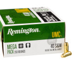 250 Rounds of .40 S&W Ammo by Remington - 165gr MC
