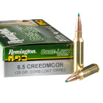 20 Rounds of 6.5 Creedmoor Ammo by Remington Core-Lokt Tipped - 129gr Polymer Tipped
