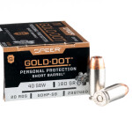 20 Rounds of .40 S&W Ammo by Speer Gold Dot Short Barrel - 180gr JHP