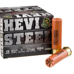 25 Rounds of 12ga Ammo by Hevi-Steel - 1-3/8 ounce #1 steel shot