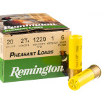 250 Rounds of 20ga Ammo by Remington Pheasant Loads - 1 ounce #6 shot