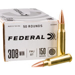 250 Rounds of .308 Win Ammo by Federal American Eagle - 150gr FMJBT