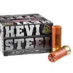 25 Rounds of 12ga Ammo by Hevi-Steel - 1-1/8 ounce #2 steel shot