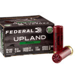 25 Rounds of 12ga Ammo by Federal Upland Steel - 1 1/8 ounce #5 steel shot