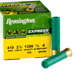 25 Rounds of .410 Ammo by Remington Express XLR - 1/2 ounce #4 shot