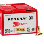 200 Rounds of .380 ACP Ammo by Federal Champion - 95gr FMJ