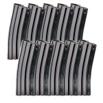 South Korean Military Surplus 30rd Magazine for AR-15 - 5.56/.223 - Black - Pack of 10