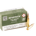 50 Rounds of 5.56x45 Ammo by Magtech - 55gr FMJ M193