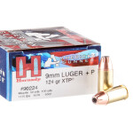 25 Rounds of 9mm +P Ammo by Hornady - 124gr JHP