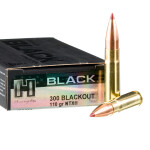 20 Rounds of .300 AAC Blackout Ammo by Hornady BLACK - 110gr NTX