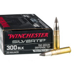 200 Rounds of .300 AAC Blackout Ammo by Winchester Silvertip - 150gr Defense Tip