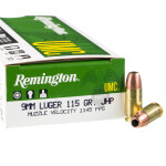 500 Rounds of 9mm Ammo by Remington UMC - 115gr JHP