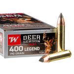 20 Rounds of .400 Legend Ammo by Winchester Deer Season XP - 190gr Extreme Point