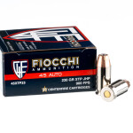 25 Rounds of .45 ACP Ammo by Fiocchi - 230gr JHP