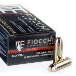 500 Rounds of .45 Long-Colt Ammo by Fiocchi - 255gr CMJ
