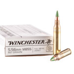 1000 Rounds of 5.56x45 Ammo by Winchester - 62gr FMJ Green Tip