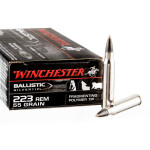 20 Rounds of .223 Ammo by Winchester - 55gr Polymer Tipped Ballistic Silvertip