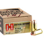 200 Rounds of .40 S&W Ammo by Hornady Critical Defense - 165gr JHP FTX
