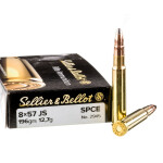 20 Rounds of 8x57 mm JS Mauser Ammo by Sellier & Bellot - 196gr SPCE