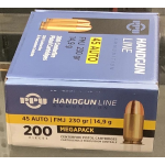 200 Rounds of .45 ACP Ammo by Prvi Partizan - 230gr FMJ