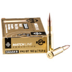 20 Rounds of 7.62x54r Ammo by Prvi Partizan Match - 182gr FMJBT