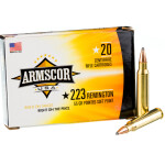 20 Rounds of .223 Rem Ammo by Armscor USA - 55gr PSP