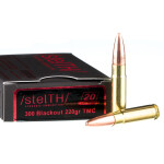 20 Rounds of .300 AAC Blackout Ammo by Ammo Inc. stelTH - 220gr TMJ