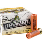 25 Rounds of 12ga Ammo by Hevi-Hammer - 1-1/4 ounce #4 bismuth/steel shot