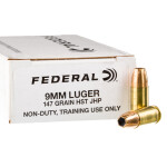 500 Rounds of 9mm Ammo by Federal *NON-DUTY* HST - 147gr JHP