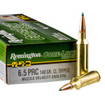 20 Rounds of 6.5 PRC Ammo by Remington Core-Lokt Tipped - 140gr Polymer Tip
