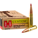 20 Rounds of .300 AAC Blackout Ammo by Hornady Custom - 110gr CX