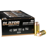 50 Rounds of .40 S&W Ammo by Blazer Brass - 180gr FMJ