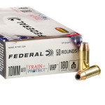 50 Rounds of 10mm Ammo by Federal Train + Protect - 180gr JHP