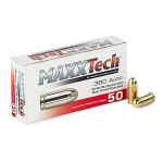 1000 Rounds of .380 ACP Ammo by MAXXTech - 95gr FMJ