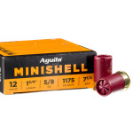 250 Rounds of 12ga Ammo by Aguila Minishell - 5/8 ounce #7 1/2 shot