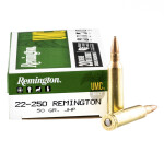 20 Rounds of .22-250 Rem Ammo by Remington - 50gr JHP