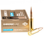 200 Rounds of 7.62x51mm Ammo by Prvi Partizan Subsonic - 200gr FMJBT