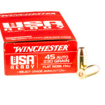 500 Rounds of .45 ACP Ammo by Winchester USA Ready - 230gr FMJ FN