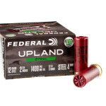 250 Rounds of 12ga Ammo by Federal Upland Steel - 1 1/8 ounce #4 steel shot