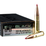 200 Rounds of .300 AAC Blackout Ammo by Hornady BLACK - 208gr ELD Match